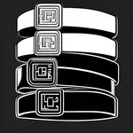 black belt with small square buckle image